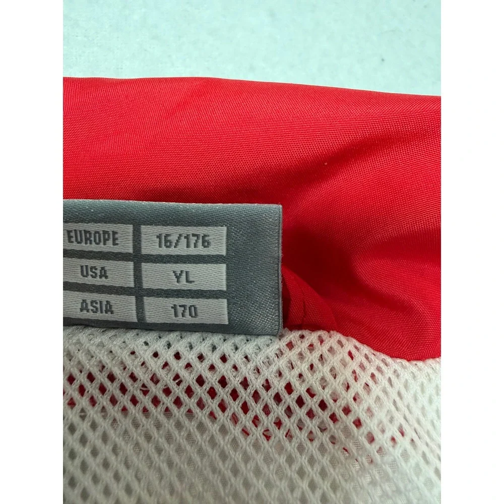 Hummel Red White Full Zip Track Jacket Youth XL 51-004 Sporty Windbreaker
